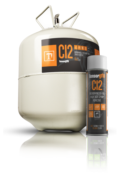 Tensorgrip C12 - Membranes & Foil High Tack Spray Adhesive